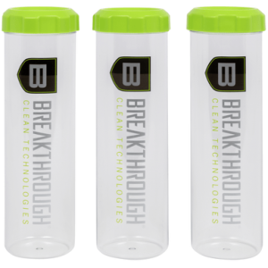 Breakthrough Clean Suppressor Tubes, Plastic Clear/Green 3 Pack - BTSCT3PK