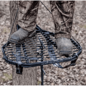 Hawk Mega Combat Hang-On Stand, Black 24" W x 30" D Includes Backpack Straps / Safety Harness / Seat - HWKHF2001