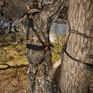 Muddy The Safeguard Safety Harness, Lightweight Padded Nylon Max Waist 44" 230-300 lbs. Capacity Cam Leg Buckles - MUDMSH400XL