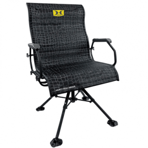 Hawk Big Denali Blind Chair, Black Mesh Folding XXL 350 lbs Capacity - HWK3115