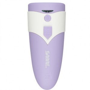 Sabre 3-in-1 Mini Stun Gun, w/ Personal Alarm and Flashlight Purple Rechargeable 130DB - S1015LV