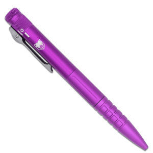 CobraTec Knives Gen II Tactical Pen, Purple Aluminum D2 Steel Blade Includes Pocket Clip - CNCOTFPPURGEN2