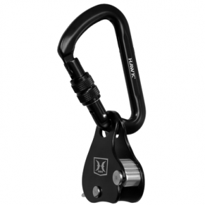 Hawk Ascender Combo, Black 7075 Aluminum Corrosion Resistant Includes Carabiner for Attachment - HWKASCDR
