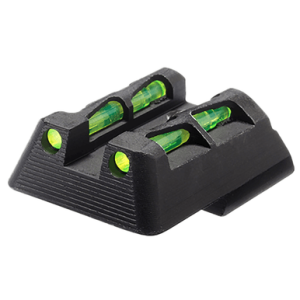 HiViz LiteWave Sights, Green/Red Black Frame Pistol Fits H&K 45/P30/VP9/VP40 - HKLW11