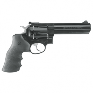 Ruger P100 Revolver, Sports South Exclusive 5" Blued Full Lug Steel Barrel Blued Cylinder Blued Steel Frame Black Finger Grooved Rubber Grip Transfer Bar Safety Exposed Hammer 6 Shot 357 Mag - 1756