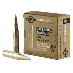 PPU PPM338 Match 338 Lapua Mag 240 gr Copper Solid - PPM338