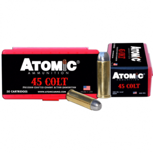 Atomic Ammunition 00434 Cowboy Action Precision Craft 45 Colt 200 gr Lead Round Nose Flat Point 50 Per Box/ 10 Case