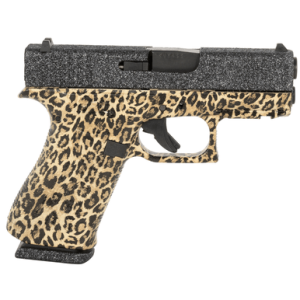 Glock G43X Pistol, 3.41" Black GMB Barrel Twilight Cerakote Serrated Steel Slide Cheetah Cerakote Polymer Frame w/Beavertail Ambidextrous Sub-Compact Frame 10+1rd 9mm Luger - PX4350204NTC