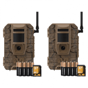 Muddy Mitigator Cellular Trail Camera, 80' Detection Range 24MP Verizon / AT&T Ambidextrous 10 watts 2 Pack - MUDMTGTRK2PK