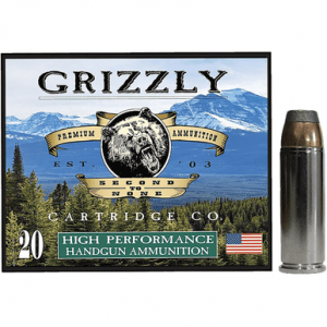 Grizzly Ammo Bonded Flat Point Ammo, +P 300gr 20 Per Box/10 Case 45Colt - GC45C+P10