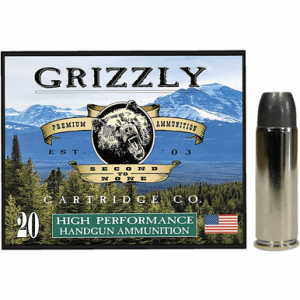 Grizzly Ammo Wide Long Nose Gas Check Ammo, +P 335gr 20 Per Box/10 Case 45Colt - GC45C+P14