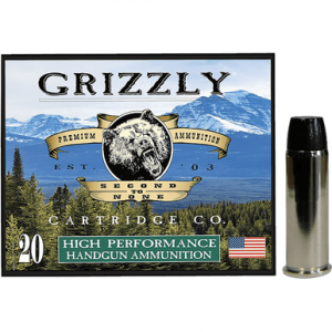 Grizzly Ammo Wide Flat Nose Gas Check Ammo, 260gr 20 Per Box/10 Case 44 Mag - GC44M9