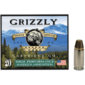 Grizzly Ammo Full Metal Jacket Flat Point Ammo, +P 124gr 20 Per Box/10 Case 9mm - GC9M+P1