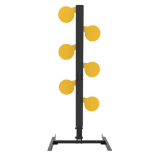 Caldwell AR500 Dueling Tree, Black / Yellow Steel Standing 6" Diameter Targets 3/8" Rifle Rated AR500 Steel Targets - 1215367