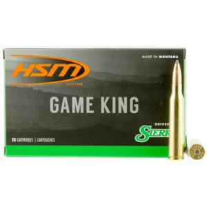 HSM 338LAPUA14N Game King 338 Lapua Mag 215 gr Sierra GameKing Spitzer Boat-Tail 20 Bx/ 20 Cs