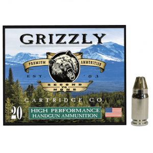 Grizzly Ammo Jacketed Hollow Point Ammo, 90gr 20 Per Box/10 Case 357Sig - GC357S2