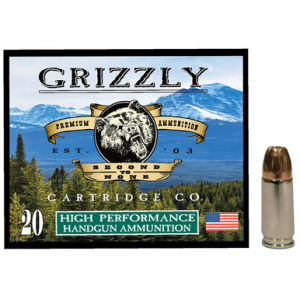 Grizzly Ammo Jacketed Hollow Point Ammo, 124gr 20 Per Box/10 Case 9mm - GC9MM2