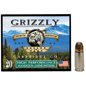 Grizzly Ammo Jacketed Hollow Point Ammo, 115gr 20 Per Box/10 Case 9mm - GC9MM1
