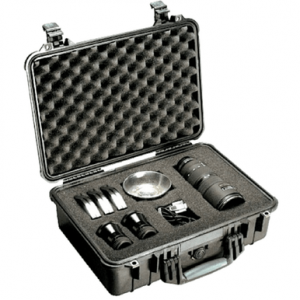 Pelican Protector Case, Black Polypropylene Holds Handgun Crush/ Dust Proof / Watertight Foam Padding 16.75" L x 11.18" W x 6.12" D Interior Dimensions - 1500000110