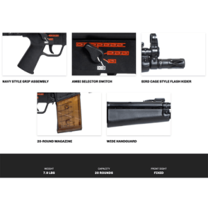 Century Arms HG7887N AP51 PDW 7.62x51 20+1 8.30" Pistol