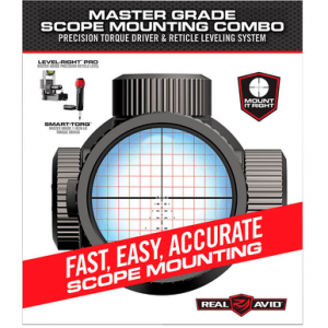 Real Avid Master Grade Scope Mounting Combo, Includes Torque Driver and Reticle Leveling System - AVMSMK