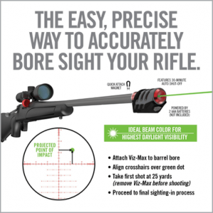 Real Avid Viz-Max Bore Sighter, Aluminum AAA Battery Multi-Caliber - AVVMBS