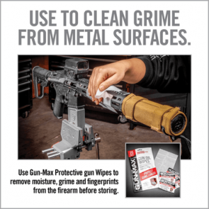 Real Avid Gun-Max Gun Oil, Against Corrosion & Lubricates Wipes 25 Count for Firearms - AVGMW25