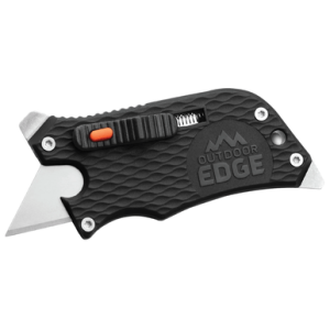 Outdoor Edge SlideWinder Multi-Tool, 3.50" Long Plain Utility Blade Black GNR/SS Handle Screwdriver Bottle Opener - SWK30C