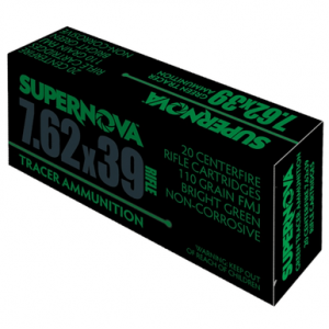 Piney Mountain Ammunition Green Tracer Cartridge, 110gr Full Metal Jacket 20 Per Box/50 Case 7.62mm - PMSN762G