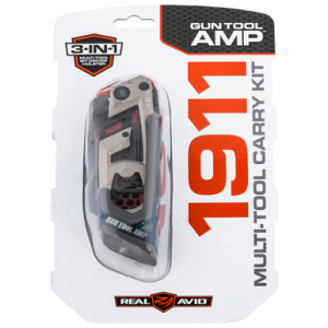 Real Avid Gun Tool Amp-1911 Multi-Tool, Black Oxide Stainless Steel Folding Handgun - AVGTAMP1911