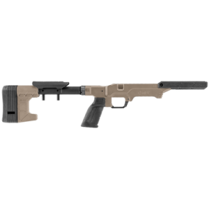 Mdt Sporting Goods Inc The Worker LSS Gen3 Rifle Chassis System, Flat Dark Earth 27" OAL LSS GEN3 Chassis Body Trigger Guard CCS Buttstock Carbine Buttstock Interface Pistol Grip - Elite Fits Savage Long Action - 114914FDE