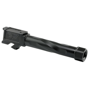 Zaffiri Precision Match Grade Barrel, 4.60" Black 416R Stainless Steel 1/2"x28 Thread 1:10" Twist 9mm Fits Glock 19 Gen 1-5 - ZP.19BTBN