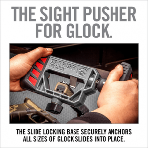 Real Avid Master Sight Pusher, Red Ergonomic Easy Torque Handle Glock Handgun - AVGLOCKSP