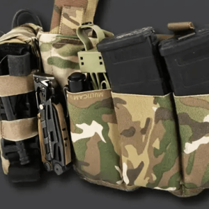 Blue Force Gear Ten-Speed Chest Rig, Multi-Cam Cordura Nylon Buckle Closure Multi-Use Pouches Trauma Supplies Flash Bangs Similar Sized Items Fits AR / M4 Mags - TSPCHESTRIGM4MC