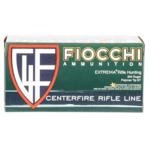 Fiocchi 204HVB Extrema 204 Ruger 40 gr V-Max Polymer Tip 50 Bx/ 20 Cs