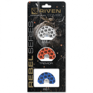Riven Rebel Series Diaphragm Elk Call, White/Orange/Blue Rosie/Tremor/RS1 3 Pack - 65235