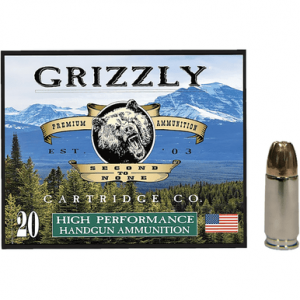 Grizzly Ammo Jacketed Hollow Point Ammo, +P 124gr 20 Per Box/10 Case 9mm - GC9+P+CM10