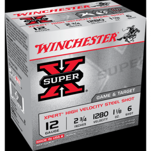 chester WE12GTH6 Super X Xpert High Velocity 12 Gauge 2.75 1 1/8 Oz 6 Shot 25 Bx Ammo