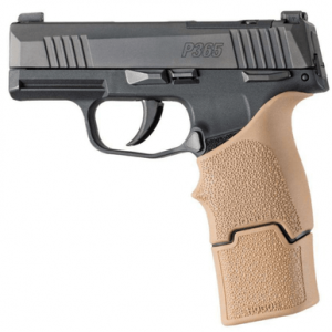 Hogue OverMolded Extension Base Pad, 15rd FDE Rubber Cobblestone Fits Sig Sauer P365 - 18043