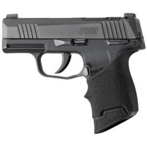 Hogue OverMolded Extension Base Pad, 10rd Black Rubber Cobblestone Fits Sig Sauer P365 - 18020