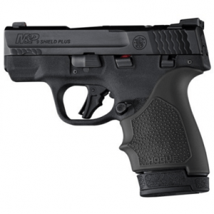 Hogue Handall Beavertail Grip Sleeve, Black Rubber Cobblestone Fits S&W M&P 9 Shield Plus - 18410