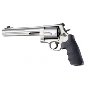 Hogue Conversion Grip, Pistol Grip w/ Finger Grooves Black Overmolded Rubber Fits S&W K/L/N/X/Z Frame - 19022