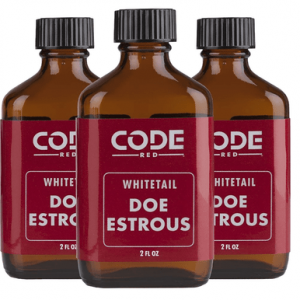 Code Blue Code Red Doe Estrous, 2 fl oz Liquid Doe Urine 3 Pack - OA1325