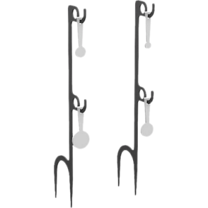 Birchwood Casey AR500 Gong Rimfire Target Set, 1/4" 1-Hole White Includes 4 Round Steel Targets - BC-41580