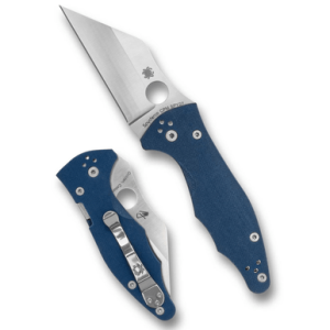 Spyderco Yojimbo 2 Knife, 3.2'' CPM SPY27 Blade Steel Wharncliffe Blade G-10 Scales Pocket Clip - C85GPCBL2
