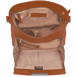 Gun Tote'n Mamas/Kingport Slim X-Body Concealed Carry Purse, Saddle Distressed Buffalo Leather Cross-Body Bag - GTMCZY98CRML
