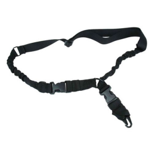 TacFire SL003B 2 To 1 Point Sling 30"-40" L Adjustable Double Bungee Black Nylon Webbing for Rifle