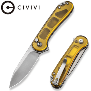 Civivi Knives Elementum II EDC Knife, 2.96" Folding Drop Point Plain Satin Nitro-V Steel Blade Ultem Handle - C18062P-7