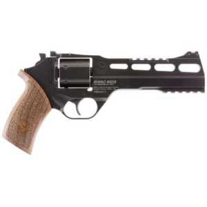 Chiappa Firearms 340221 Rhino 60DS 357 Mag 6rd 6" Blued Cylinder Black Steel Barrel Black Anodized Aluminum Frame with Walnut Grip