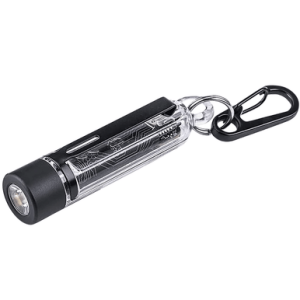 Nextorch Keychain Flashlight, Black 300 Lumens 78 Meters USB-C White / Red / Blue / UV Waterproof - K40